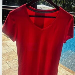 BCG Classic Red V-Neck Women's Top